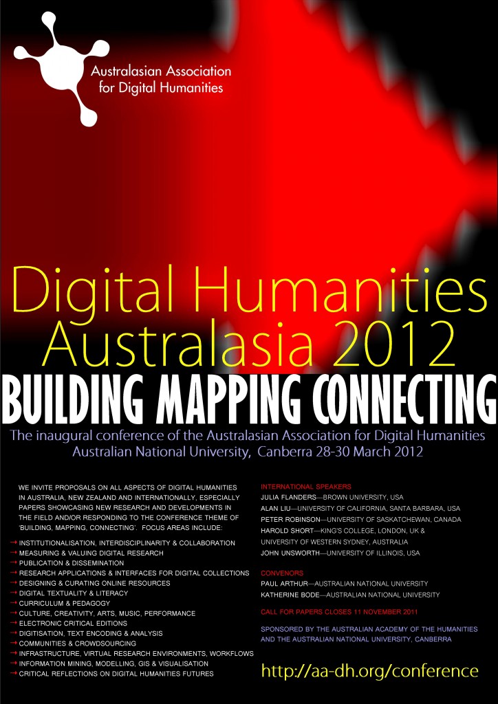 Digital Humanities Australasia 2012 conference poster